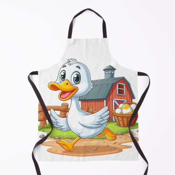 Item preview, A cartoon character of a duck playing in a farm designed and sold by nada-art.