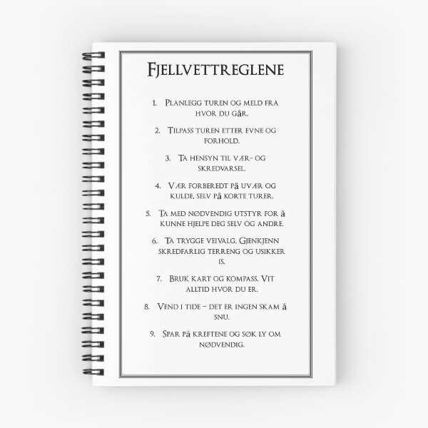 Item preview, Fjellvettreglene 2016 designed and sold by Norwegian Outdoors.