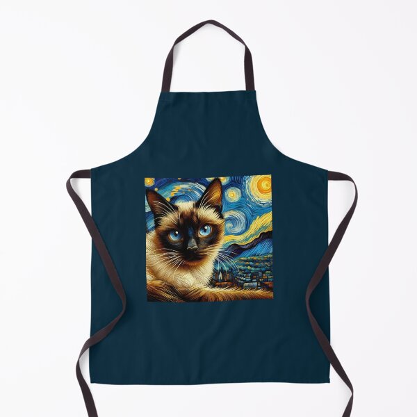 Artikelvorschau, Siamese Palette Whispers: Van Gogh's Artful Elegance entworfen und verkauft von BastKittyStore.