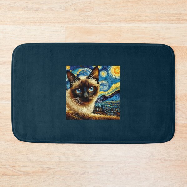 Item preview, Siamese Palette Whispers: Van Gogh's Artful Elegance designed and sold by BastKittyStore.