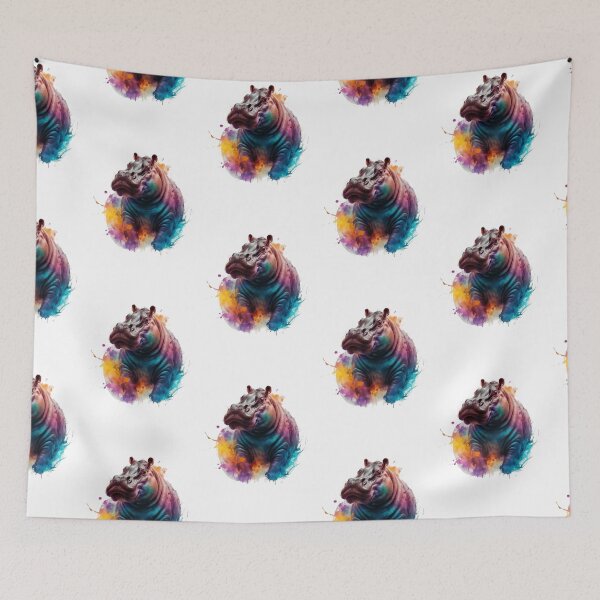 Item preview, Hippopotamus Modern Art designed and sold by Art-Design-EM.