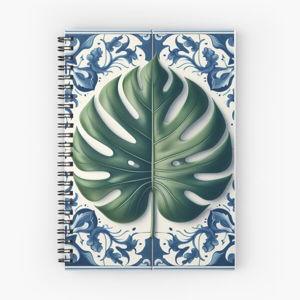 Item preview, Delft Tile With Monstera Leaf No.3 designed and sold by ArtNook777.