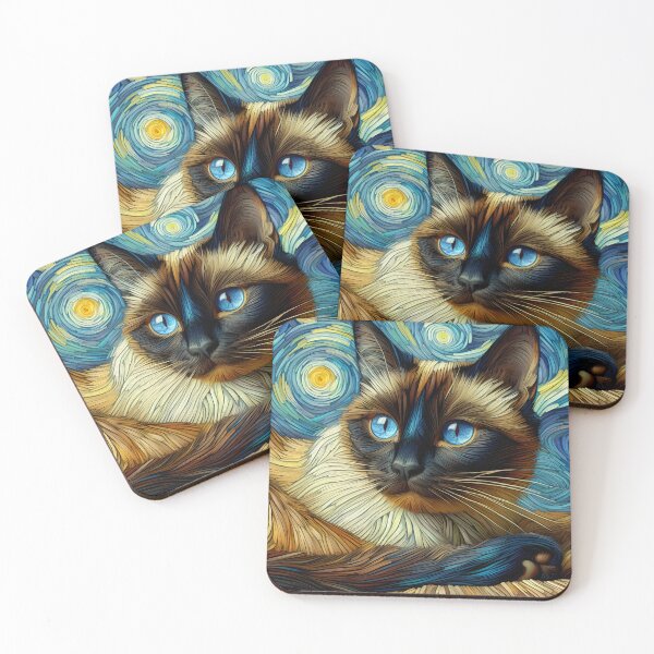 Item preview, Siamese Muse: Whiskered Harmony Unveiled designed and sold by BastKittyStore.