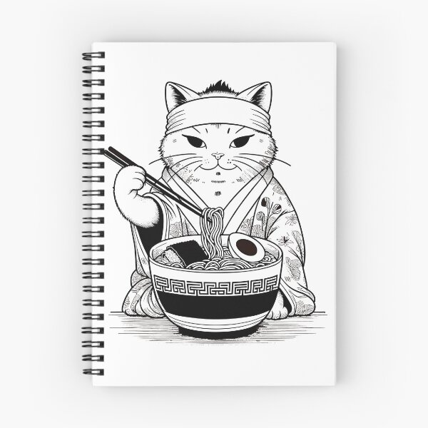 Item preview, Retro Japanese Kawaii Anime Ramen Cat designed and sold by KsuAnn.