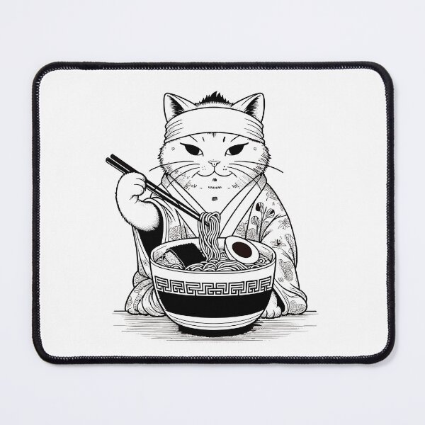Item preview, Retro Japanese Kawaii Anime Ramen Cat designed and sold by KsuAnn.