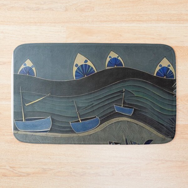 Item preview, Abstract landscape with sharks designed and sold by MisaNovak.
