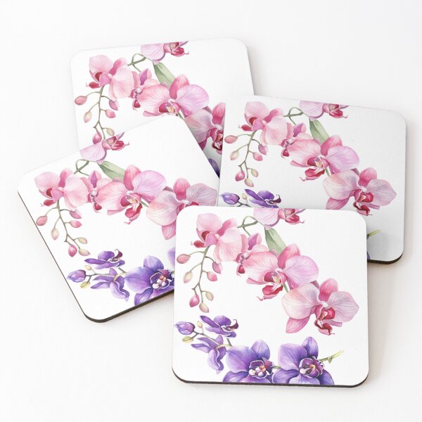 Artikelvorschau, Lila und rosa Orchideenblume entworfen und verkauft von Hinny8.
