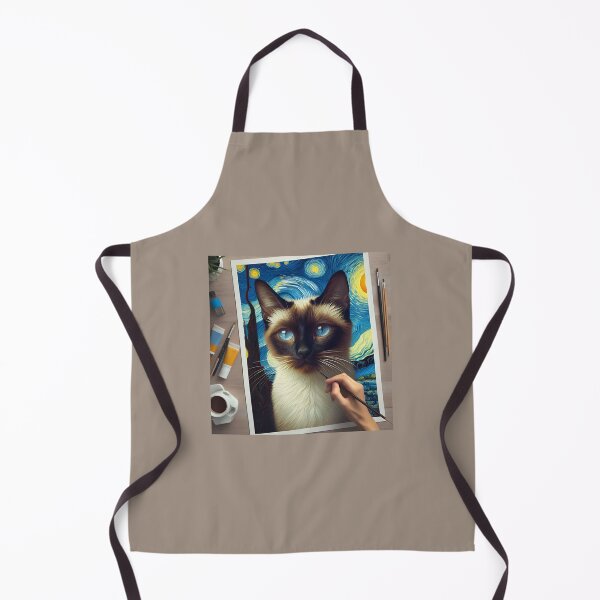 Artikelvorschau, Siamese Elegance: Whisker Charms in Van Gogh's Palette entworfen und verkauft von BastKittyStore.