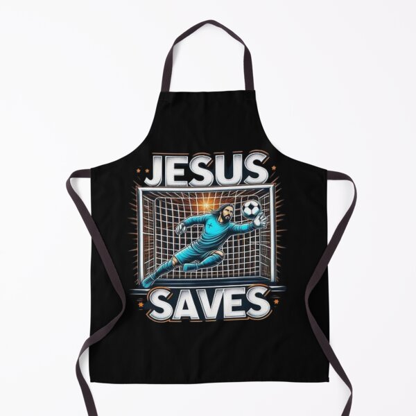 Item preview, "Jesus Saves Goalkeeper ". FUNNY JESUS FOOTBALL designed and sold by Obinne.
