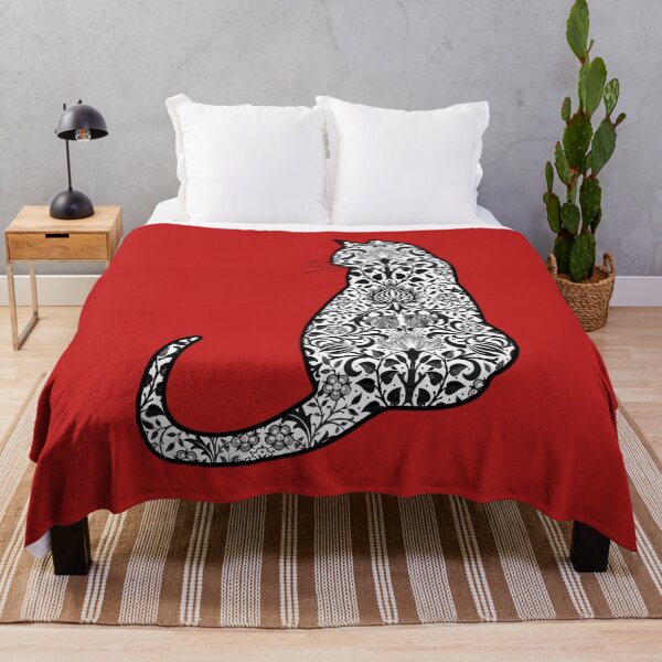 Item preview, Cat in a Black and White Art Nouveau Pattern designed and sold by Marymarice.