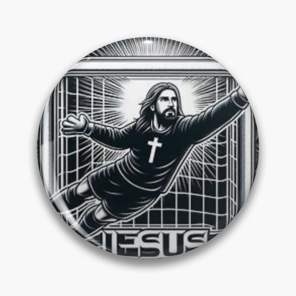 Item preview, "Jesus Saves Goalkeeper ". CUTE JESUS FOOTBALL designed and sold by Obinne.