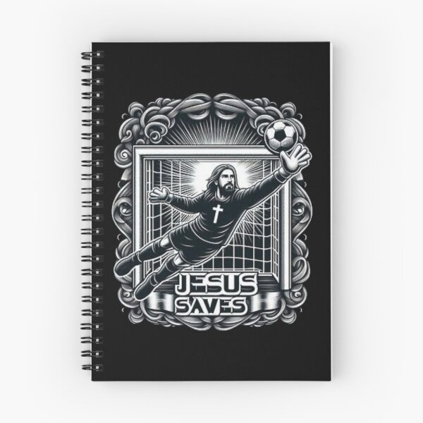 Item preview, "Jesus Saves Goalkeeper ". CUTE JESUS FOOTBALL designed and sold by Obinne.