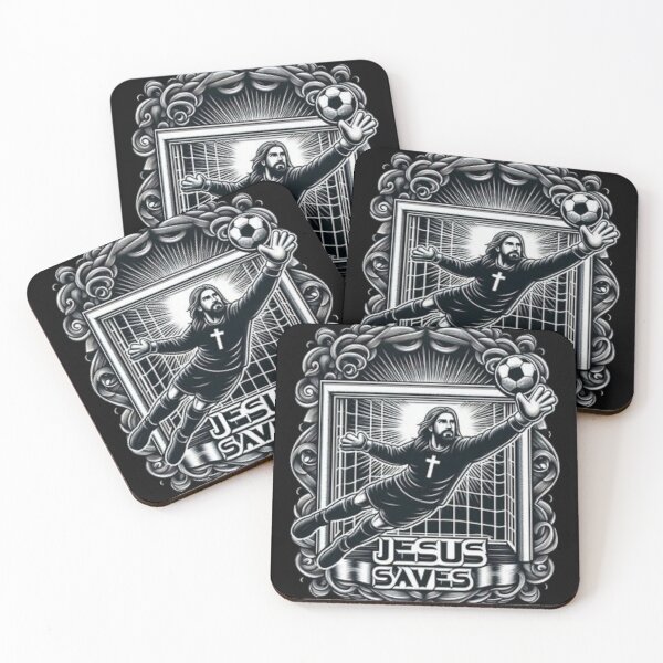 Item preview, "Jesus Saves Goalkeeper ". CUTE JESUS FOOTBALL designed and sold by Obinne.