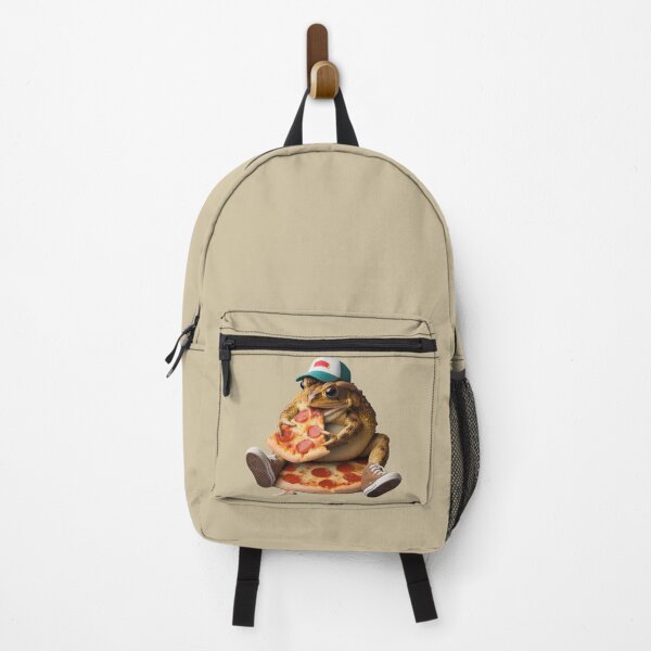Item preview, Toad in a Baseball Cap Eating Pizza designed and sold by KaraTeProject.