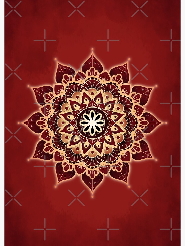 Aperçu 2 sur 2. Carte postale avec l'œuvre Mandala du Chakra Racine (série) créée et vendue par AudreyJanvier.