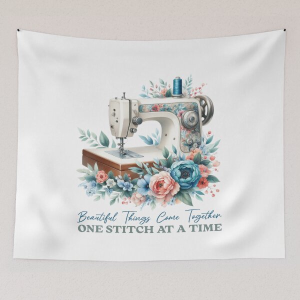 Item preview, Floral sewing machine in flowers designed and sold by InspireGlow.