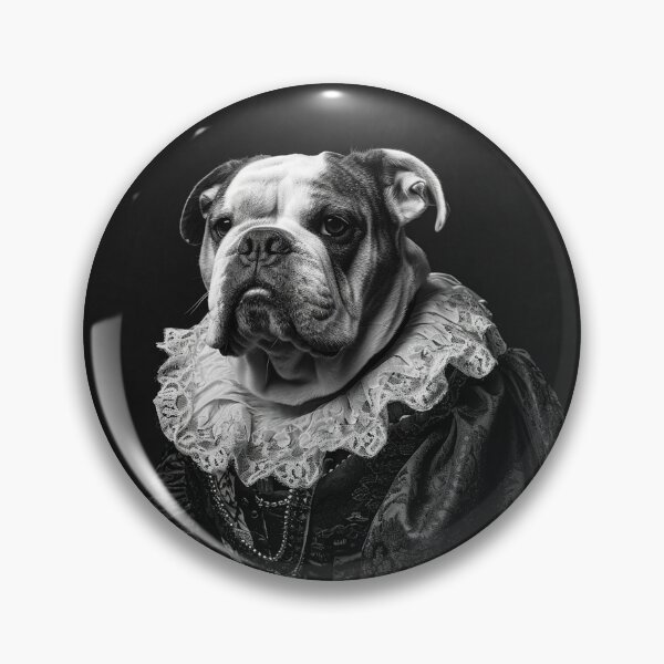 Item preview, Bulldog in Victorian Era Dress Vintage Art  designed and sold by redstar19.