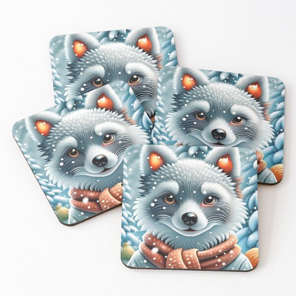 Item preview, A cute wolf cub walks in the forest designed and sold by ArtBoom73.