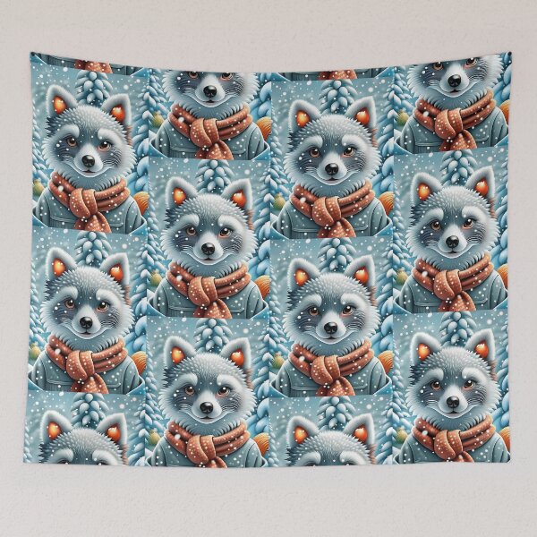 Item preview, A cute wolf cub walks in the forest designed and sold by ArtBoom73.