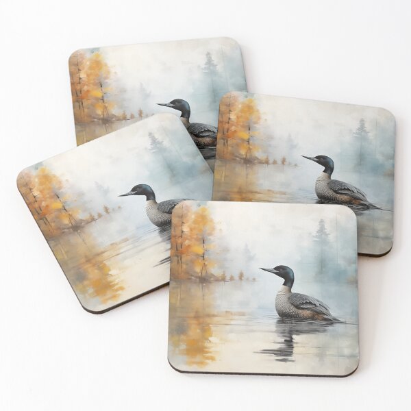 Artikelvorschau, Aquarell-Loon auf dem See entworfen und verkauft von CampfireCove.