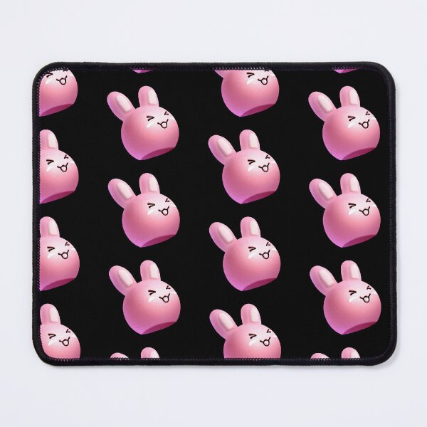 Item preview, Kawaii pink bunny head with 3D effect coloring designed and sold by Shel-Art.