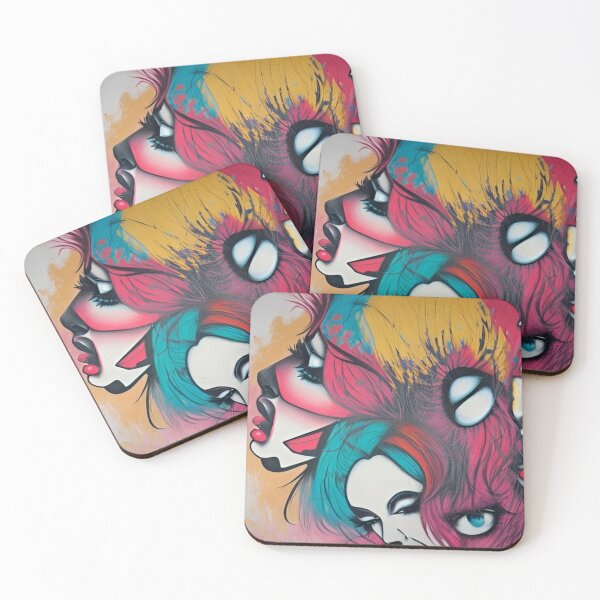 Item preview, Colorful faces designed and sold by MisaNovak.