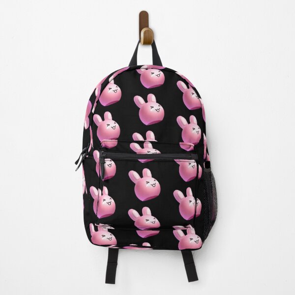 Item preview, Kawaii pink bunny head with 3D effect coloring designed and sold by Shel-Art.