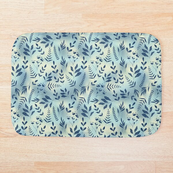 Item preview, Botanical blue holographic pattern designed and sold by augustinet.
