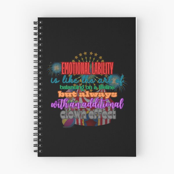 Item preview, Emotional lability is like the art of balancing on a lifeline but always with additional clown effect designed and sold by UnCoverDesign.