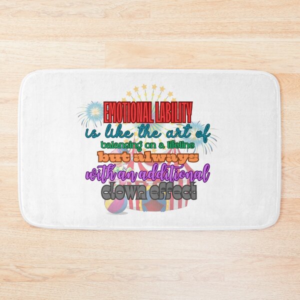Item preview, Emotional lability is like the art of balancing on a lifeline but always with additional clown effect designed and sold by UnCoverDesign.