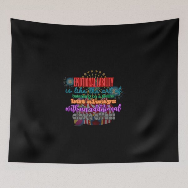 Item preview, Emotional lability is like the art of balancing on a lifeline but always with additional clown effect designed and sold by UnCoverDesign.