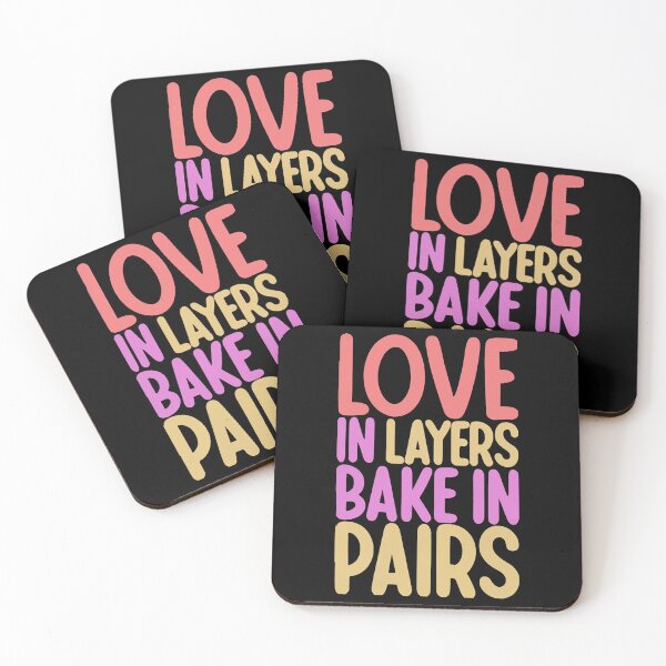Item preview, Love in Layers, Bake in Pairs Baking Wife designed and sold by DomTeesHaven.