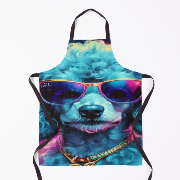 Artikelvorschau, Biolumineszierender lustiger Hund mit Sonnenbrille Aufkleber entworfen und verkauft von WickedXDesigns.