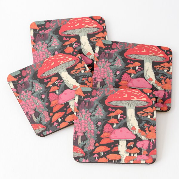 Item preview, Mushroom mayhem, seamless pattern digital arts designed and sold by Panom Suavichien.