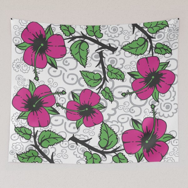 Item preview, pink flowers designed and sold by Wolagno.