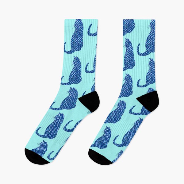 Item preview, Cat in a Pattern of Stars on Deep Blue  designed and sold by Marymarice.
