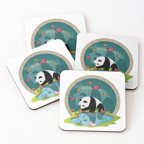 Item preview, Panda reflections in a pond designed and sold by BritishDelights.