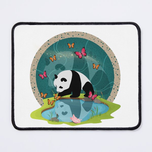 Item preview, Panda reflections in a pond designed and sold by BritishDelights.