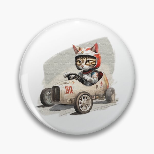 Item preview, cat in a racing a soap box go kart designed and sold by jnsmerchstore.