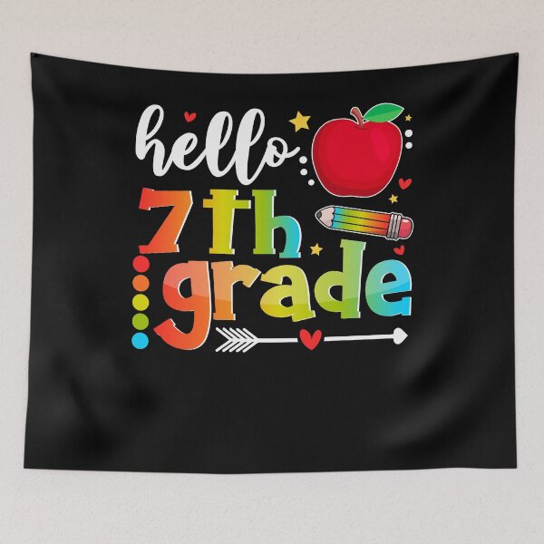 Item preview, Hello Seventh Grade Squad Back To School 7th Graders Teacher designed and sold by MobyStickers.