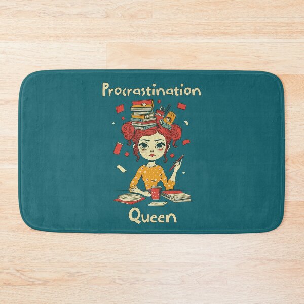 Item preview, Procrastination Queen - Charming Illustration of Distracted Creativity designed and sold by Sir Meow Meow.