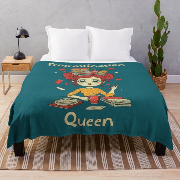 Item preview, Procrastination Queen - Charming Illustration of Distracted Creativity designed and sold by Sir Meow Meow.