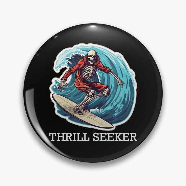 Item preview, Skeleton Surfer - Thrill Seeker (White Lettering) designed and sold by VelvetRoom.