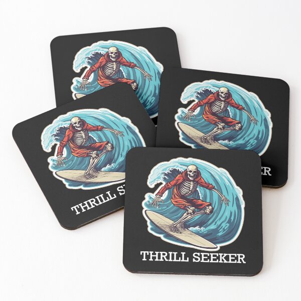 Item preview, Skeleton Surfer - Thrill Seeker (White Lettering) designed and sold by VelvetRoom.