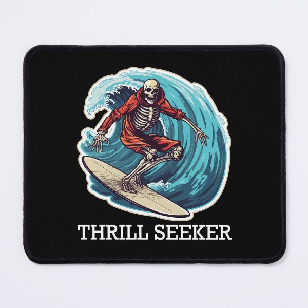 Item preview, Skeleton Surfer - Thrill Seeker (White Lettering) designed and sold by VelvetRoom.