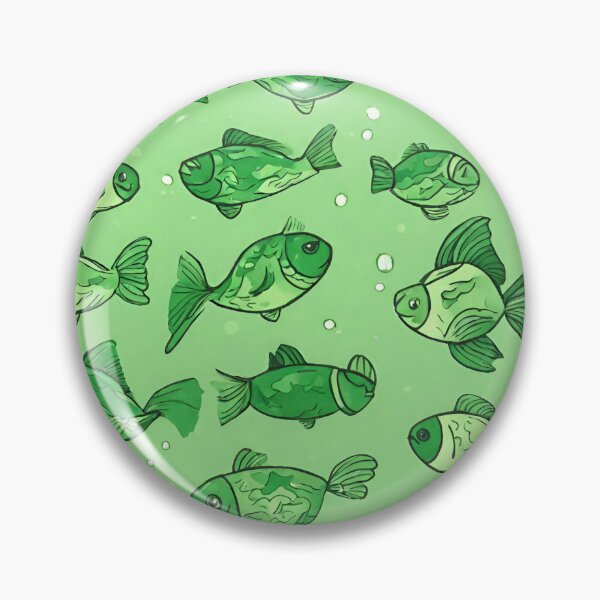 Item preview, funny green fish designed and sold by Vilemo.