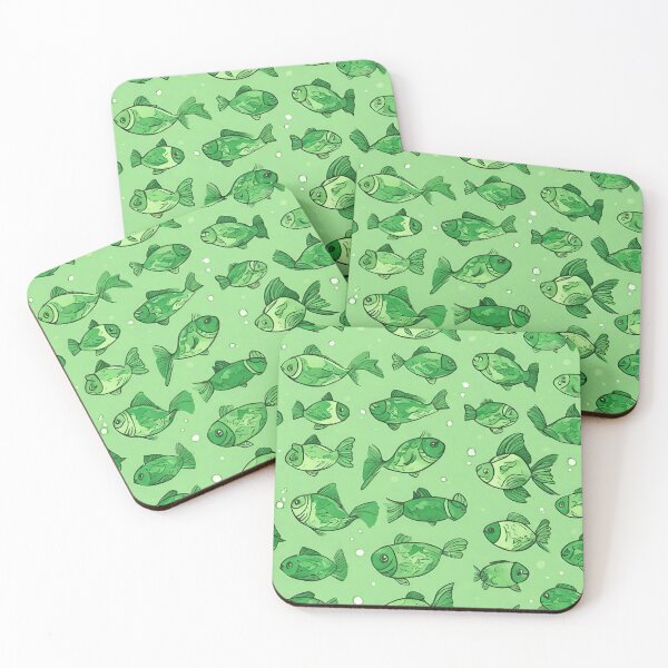Item preview, funny green fish designed and sold by Vilemo.