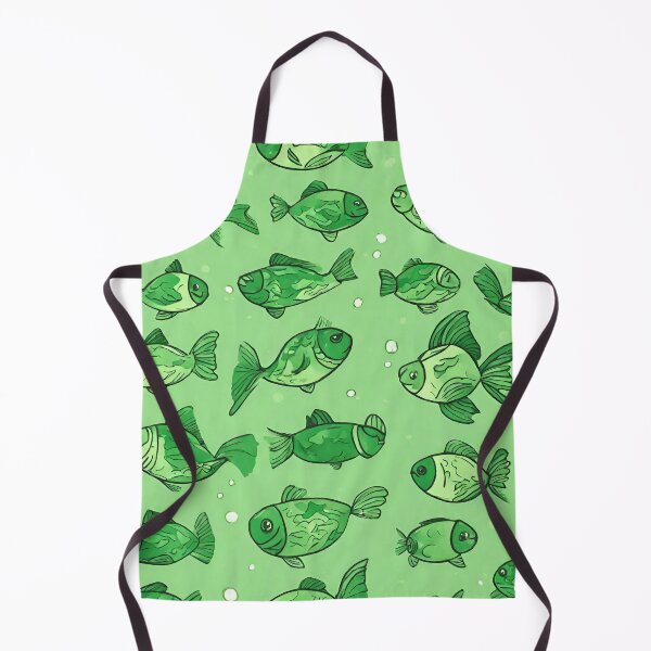 Item preview, funny green fish designed and sold by Vilemo.
