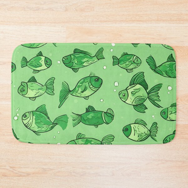 Item preview, funny green fish designed and sold by Vilemo.
