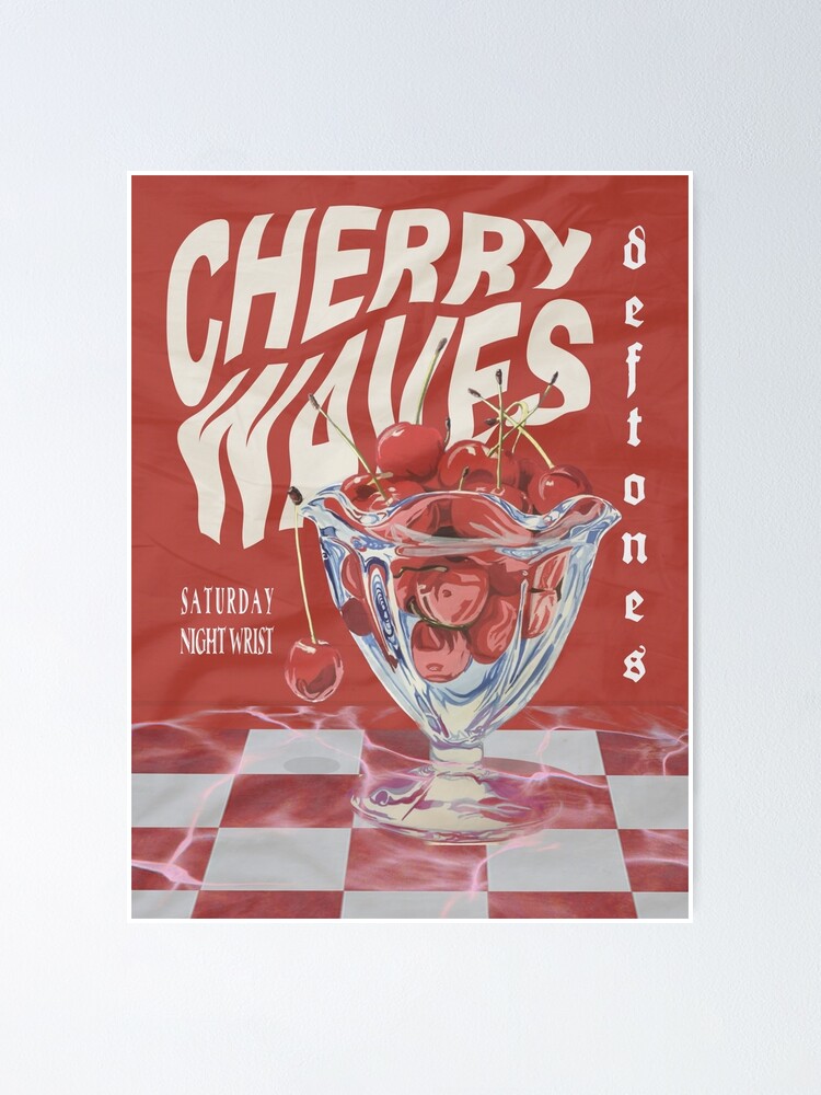 Thumbnail 1 of 3, Poster, Deftones "Cherry Waves" Poster designed and sold by lyndsay-jpg.